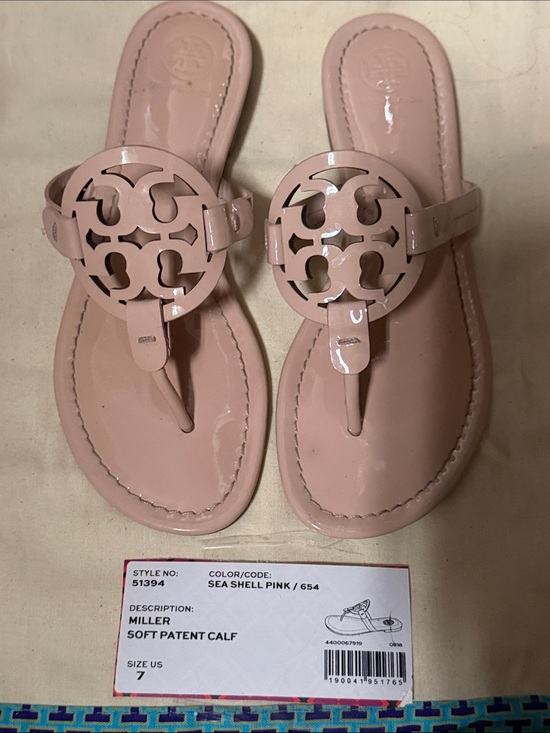 Tory Burch Shoes - Tory Burch Miller Thong Sandal - Sea Shell Pink